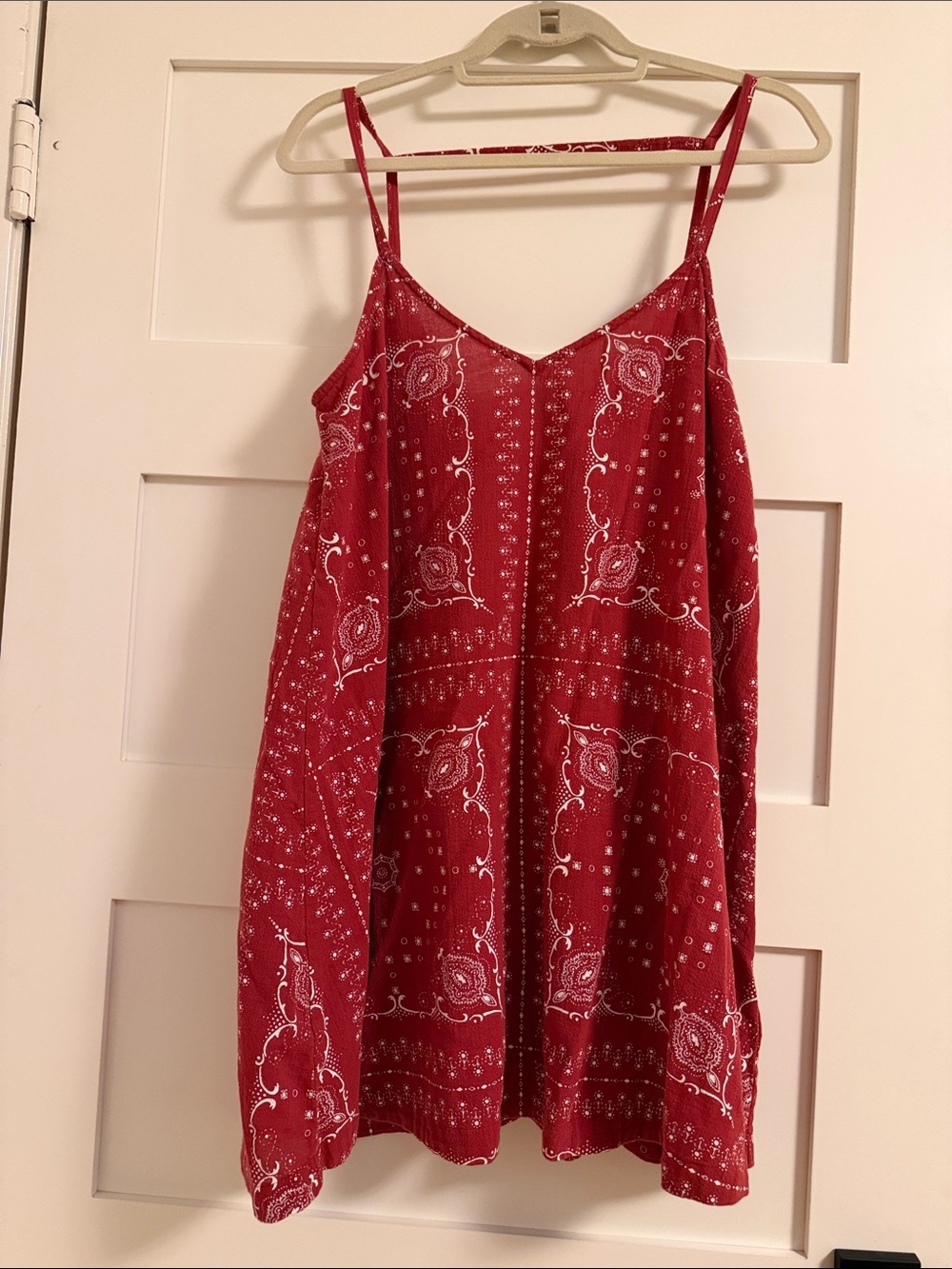 Madewell Red Bandana-Print Mini Dress
